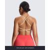 imageAoxjox Womens Workout Sports Bras Fitness Ivy Low Impact Bra Yoga Crop TankPastel Yellow