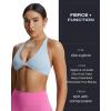 imageAoxjox Womens Workout Sports Bras Fitness Sienna Low Impact Bra Yoga Crop TankAiry Blue