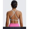 imageAoxjox Womens Workout Sports Bras Fitness Sienna Low Impact Bra Yoga Crop TankAiry Blue