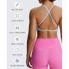 imageAoxjox Womens Workout Sports Bras Fitness Sienna Low Impact Bra Yoga Crop TankAiry Blue