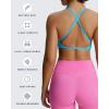 imageAoxjox Womens Workout Sports Bras Fitness Sienna Low Impact Bra Yoga Crop TankAquarius Blue