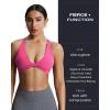 imageAoxjox Womens Workout Sports Bras Fitness Sienna Low Impact Bra Yoga Crop TankAzalea Pink