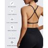 imageAoxjox Womens Workout Sports Bras Fitness Sienna Low Impact Bra Yoga Crop TankBlack Leopard Print