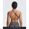 imageAoxjox Womens Workout Sports Bras Fitness Sienna Low Impact Bra Yoga Crop TankBlack and White