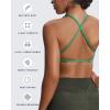 imageAoxjox Womens Workout Sports Bras Fitness Sienna Low Impact Bra Yoga Crop TankBottle Green
