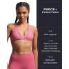 imageAoxjox Womens Workout Sports Bras Fitness Sienna Low Impact Bra Yoga Crop TankCarmine Dot Print