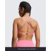 imageAoxjox Womens Workout Sports Bras Fitness Sienna Low Impact Bra Yoga Crop TankCarmine Dot Print
