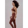imageAoxjox Womens Workout Sports Bras Fitness Sienna Low Impact Bra Yoga Crop TankCherry Mahogany