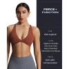 imageAoxjox Womens Workout Sports Bras Fitness Sienna Low Impact Bra Yoga Crop TankCherry Mahogany