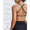 imageAoxjox Womens Workout Sports Bras Fitness Sienna Low Impact Bra Yoga Crop TankCloud Black