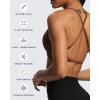 imageAoxjox Womens Workout Sports Bras Fitness Sienna Low Impact Bra Yoga Crop TankCloud Brown