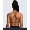 imageAoxjox Womens Workout Sports Bras Fitness Sienna Low Impact Bra Yoga Crop TankCloud Brown