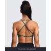 imageAoxjox Womens Workout Sports Bras Fitness Sienna Low Impact Bra Yoga Crop TankCloud Dark Green