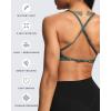 imageAoxjox Womens Workout Sports Bras Fitness Sienna Low Impact Bra Yoga Crop TankCloud Dark Green