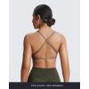 imageAoxjox Womens Workout Sports Bras Fitness Sienna Low Impact Bra Yoga Crop TankCloud Fade Mocha