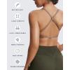 imageAoxjox Womens Workout Sports Bras Fitness Sienna Low Impact Bra Yoga Crop TankCloud Fade Mocha