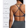 imageAoxjox Womens Workout Sports Bras Fitness Sienna Low Impact Bra Yoga Crop TankCloud Navy