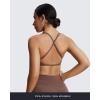 imageAoxjox Womens Workout Sports Bras Fitness Sienna Low Impact Bra Yoga Crop TankFudge Coffee