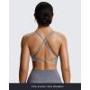 imageAoxjox Womens Workout Sports Bras Fitness Sienna Low Impact Bra Yoga Crop TankGrey