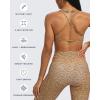 imageAoxjox Womens Workout Sports Bras Fitness Sienna Low Impact Bra Yoga Crop TankIced Coffee Dot Print