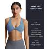 imageAoxjox Womens Workout Sports Bras Fitness Sienna Low Impact Bra Yoga Crop TankMykonos Blue