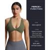 imageAoxjox Womens Workout Sports Bras Fitness Sienna Low Impact Bra Yoga Crop TankOlive Green