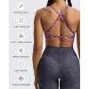 imageAoxjox Womens Workout Sports Bras Fitness Sienna Low Impact Bra Yoga Crop TankPurple Leaf Print