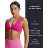 imageAoxjox Womens Workout Sports Bras Fitness Sienna Low Impact Bra Yoga Crop TankRose Red