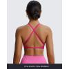 imageAoxjox Womens Workout Sports Bras Fitness Sienna Low Impact Bra Yoga Crop TankRose Red