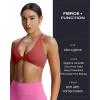imageAoxjox Womens Workout Sports Bras Fitness Sienna Low Impact Bra Yoga Crop TankRust Red