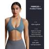 imageAoxjox Womens Workout Sports Bras Fitness Sienna Low Impact Bra Yoga Crop TankSteel Blue