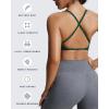 imageAoxjox Womens Workout Sports Bras Fitness Sienna Low Impact Bra Yoga Crop TankStorm Green