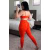 imageAoxjox Workout Seamless Camo Sports Bra for Women Adjustable Fitness Exercise Gym Bras Yoga Crop TankOrange Camo