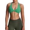 imageAoxjox Womens Workout Sports Bras Fitness Sienna Low Impact Bra Yoga Crop TankBottle Green