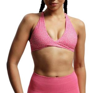 imageAoxjox Womens Workout Sports Bras Fitness Sienna Low Impact Bra Yoga Crop TankCarmine Dot Print