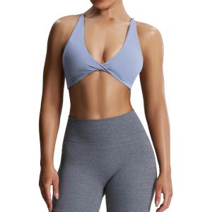 imageAoxjox Womens Workout Sports Bras Fitness Sienna Low Impact Bra Yoga Crop TankLazuli