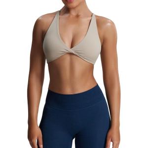 imageAoxjox Womens Workout Sports Bras Fitness Sienna Low Impact Bra Yoga Crop TankMink