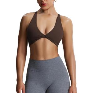 imageAoxjox Womens Workout Sports Bras Fitness Sienna Low Impact Bra Yoga Crop TankMulch