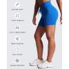 imageAoxjox Mila Ultra High Rise Workout Biker Shorts for Women High Waisted Tummy Control Running Drawstring Yoga Short 6quotDirectoire Blue