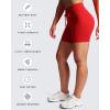imageAoxjox Mila Ultra High Rise Workout Biker Shorts for Women High Waisted Tummy Control Running Drawstring Yoga Short 6quotRacing Red