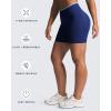 imageAoxjox Womens Lexi Lined Seamless Workout Biker Shorts High Waisted Color Block Hidden Scrunch Athletic Yoga Short 55quotBellwether BlueAiry Blue