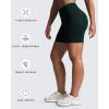 imageAoxjox Womens Lexi Lined Seamless Workout Biker Shorts High Waisted Color Block Hidden Scrunch Athletic Yoga Short 55quotForest GreenSage Green