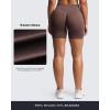 imageAoxjox Womens Lexi Lined Seamless Workout Biker Shorts High Waisted Color Block Hidden Scrunch Athletic Yoga Short 55quotFudge Coffee