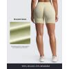 imageAoxjox Womens Lexi Lined Seamless Workout Biker Shorts High Waisted Color Block Hidden Scrunch Athletic Yoga Short 55quotPastel YellowWhite