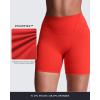 imageAoxjox Womens Workout Velura Biker Shorts High Waisted Hidden Scrunch PlushFlex Athletic Yoga Short 6quotFiesta Red