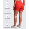 imageAoxjox Womens Workout Velura Biker Shorts High Waisted Hidden Scrunch PlushFlex Athletic Yoga Short 6quotFiesta Red