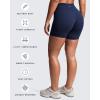 imageAoxjox Womens Workout Velura Biker Shorts High Waisted Hidden Scrunch PlushFlex Athletic Yoga Short 6quotMidnight Navy