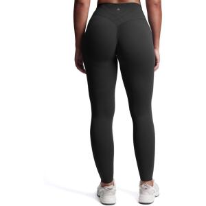 imageAoxjox Womens Workout Velura Leggings High Waisted Hidden Scrunch PlushFlex Buttery Soft Yoga Pants 26quotBlack