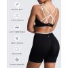 imageAoxjox Womens Workout Lexi Lined Charm Sports Bras Deep V Color Block Fitness Training Gym Yoga Crop TanksBlack and White