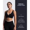 imageAoxjox Womens Workout Lexi Lined Charm Sports Bras Deep V Color Block Fitness Training Gym Yoga Crop TanksBlack and White